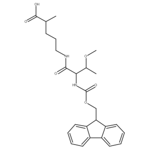 5-[2-({[(9H-fluoren-9-yl)methoxy]carbonyl}amino)-3-methoxybutanamido]-2-methylpentanoic acid结构式
