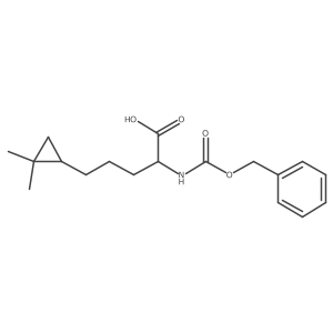 2-{[(Benzyloxy)carbonyl]amino}-5-(2,2-dimethylcyclopropyl)pentanoic acid Structure