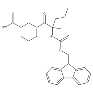 3-[2-({[(9H-fluoren-9-yl)methoxy]carbonyl}amino)-2-(methoxymethyl)-N-propylpropanamido]propanoic acid结构式
