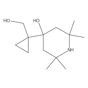 4-[1-(Hydroxymethyl)cyclopropyl]-2,2,6,6-tetramethylpiperidin-4-ol结构式
