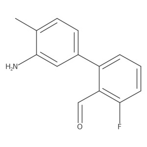 2-(3-Amino-4-methylphenyl)-6-fluorobenzaldehyde结构式