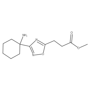 Methyl 3-[3-(1-aminocyclohexyl)-1,2,4-oxadiazol-5-yl]propanoate结构式