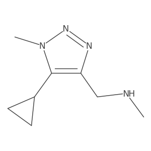 [(5-cyclopropyl-1-methyl-1H-1,2,3-triazol-4-yl)methyl](methyl)amine结构式