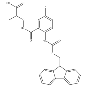 2-({[2-({[(9H-fluoren-9-yl)methoxy]carbonyl}amino)-5-fluorophenyl]formamido}oxy)propanoic acid Structure