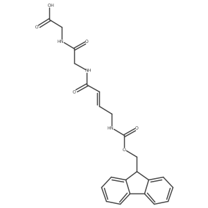 2-{2-[4-({[(9H-fluoren-9-yl)methoxy]carbonyl}amino)but-2-enamido]acetamido}acetic acid结构式