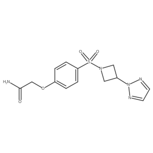 2-(4-((3-(2H-1,2,3-triazol-2-yl)azetidin-1-yl)sulfonyl)phenoxy)acetamide结构式