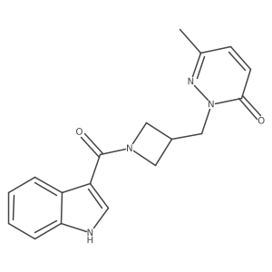 2-{[1-(1H-indole-3-carbonyl)azetidin-3-yl]methyl}-6-methyl-2,3-dihydropyridazin-3-one结构式