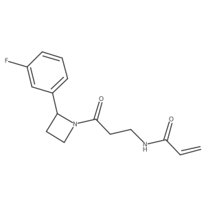 N-[3-[2-(3-Fluorophenyl)azetidin-1-yl]-3-oxopropyl]prop-2-enamide结构式