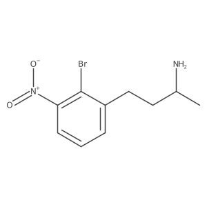 (2R)-4-(2-bromo-3-nitrophenyl)butan-2-amine结构式