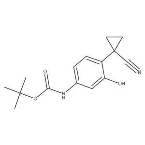 tert-butyl N-[4-(1-cyanocyclopropyl)-3-hydroxyphenyl]carbamate Structure