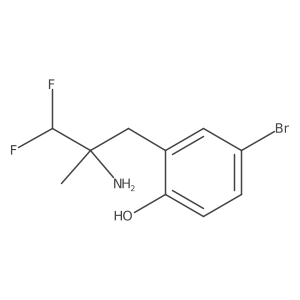 2-(2-Amino-3,3-difluoro-2-methylpropyl)-4-bromophenol Structure
