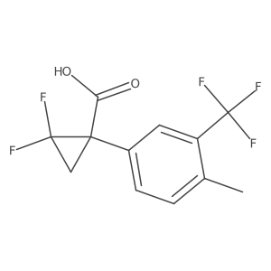2,2-Difluoro-1-[4-methyl-3-(trifluoromethyl)phenyl]cyclopropane-1-carboxylic acid Structure