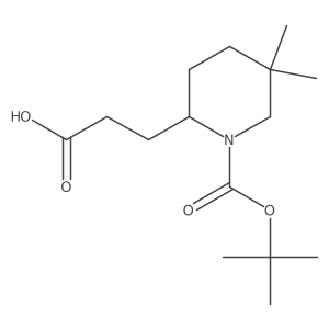 3-{1-[(Tert-butoxy)carbonyl]-5,5-dimethylpiperidin-2-yl}propanoic acid结构式