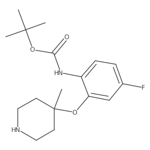 tert-butyl N-{4-fluoro-2-[(4-methylpiperidin-4-yl)oxy]phenyl}carbamate Structure