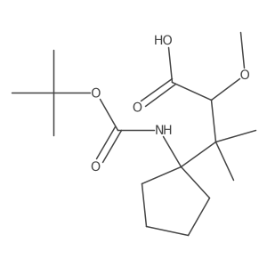 3-(1-{[(Tert-butoxy)carbonyl]amino}cyclopentyl)-2-methoxy-3-methylbutanoic acid结构式