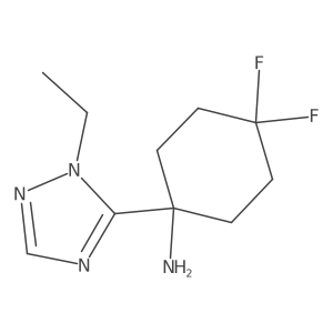1-(1-ethyl-1H-1,2,4-triazol-5-yl)-4,4-difluorocyclohexan-1-amine Structure