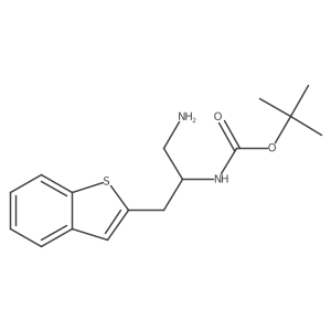 tert-butyl N-[1-amino-3-(1-benzothiophen-2-yl)propan-2-yl]carbamate结构式