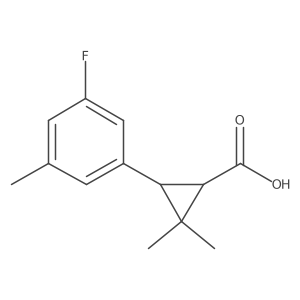 3-(3-Fluoro-5-methylphenyl)-2,2-dimethylcyclopropane-1-carboxylic acid Structure