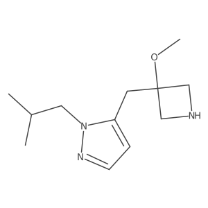 5-[(3-methoxyazetidin-3-yl)methyl]-1-(2-methylpropyl)-1H-pyrazole Structure