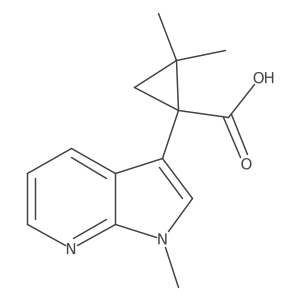 2,2-dimethyl-1-{1-methyl-1H-pyrrolo[2,3-b]pyridin-3-yl}cyclopropane-1-carboxylic acid Structure