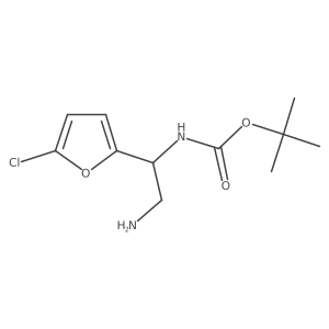 tert-butyl N-[2-amino-1-(5-chlorofuran-2-yl)ethyl]carbamate Structure