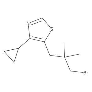 5-(3-Bromo-2,2-dimethylpropyl)-4-cyclopropyl-1,3-thiazole结构式