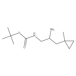 tert-butyl N-[2-amino-3-(1-methylcyclopropyl)propyl]carbamate结构式