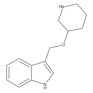 3-[(piperidin-3-yloxy)methyl]-1H-indole结构式