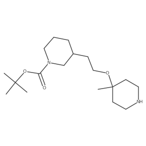 Tert-butyl 3-{2-[(4-methylpiperidin-4-yl)oxy]ethyl}piperidine-1-carboxylate Structure