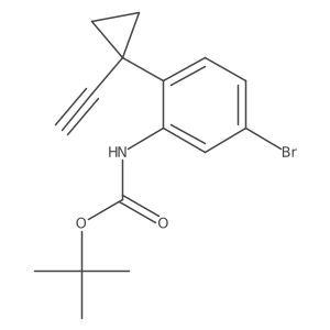 tert-butyl N-[5-bromo-2-(1-ethynylcyclopropyl)phenyl]carbamate结构式