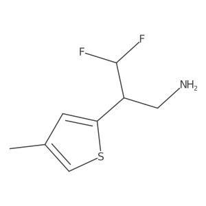 3,3-Difluoro-2-(4-methylthiophen-2-yl)propan-1-amine结构式