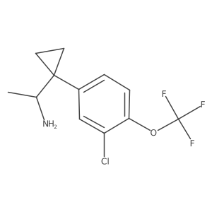 1-{1-[3-Chloro-4-(trifluoromethoxy)phenyl]cyclopropyl}ethan-1-amine Structure