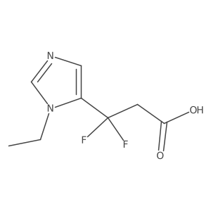 3-(1-ethyl-1H-imidazol-5-yl)-3,3-difluoropropanoic acid Structure