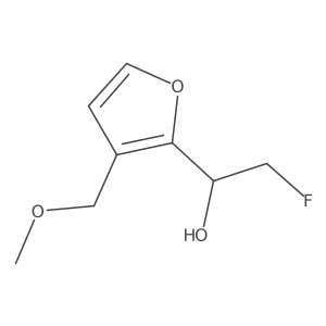 2-Fluoro-1-[3-(methoxymethyl)furan-2-yl]ethan-1-ol结构式
