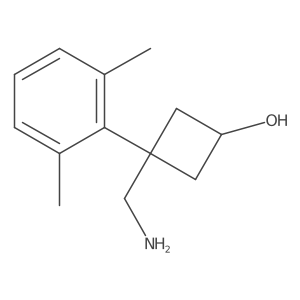 3-(Aminomethyl)-3-(2,6-dimethylphenyl)cyclobutan-1-ol结构式