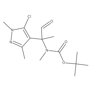 tert-butyl N-[2-(5-chloro-1,3-dimethyl-1H-pyrazol-4-yl)-1-oxopropan-2-yl]-N-methylcarbamate结构式