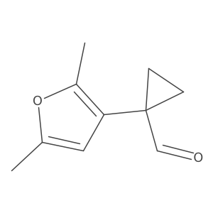 1-(2,5-Dimethylfuran-3-yl)cyclopropane-1-carbaldehyde结构式