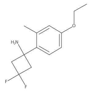 1-(4-Ethoxy-2-methylphenyl)-3,3-difluorocyclobutan-1-amine结构式
