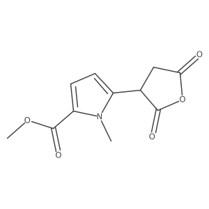 methyl 5-(2,5-dioxooxolan-3-yl)-1-methyl-1H-pyrrole-2-carboxylate结构式