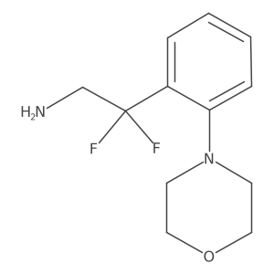 2,2-Difluoro-2-[2-(morpholin-4-yl)phenyl]ethan-1-amine结构式