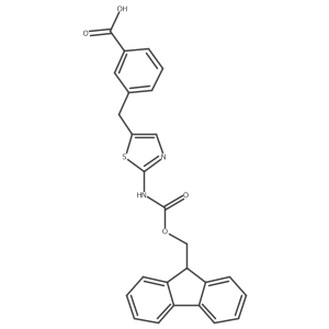 3-{[2-({[(9H-fluoren-9-yl)methoxy]carbonyl}amino)-1,3-thiazol-5-yl]methyl}benzoic acid结构式
