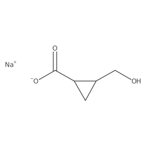 Sodium2-(hydroxymethyl)cyclopropane-1-carboxylate结构式