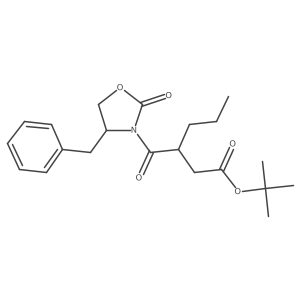 (R)-tert-Butyl3-((S)-4-benzyl-2-oxooxazolidine-3-carbonyl)hexanoate结构式