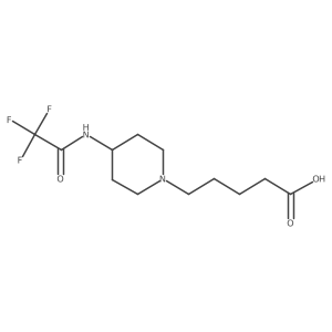 5-[4-(Trifluoroacetamido)piperidin-1-yl]pentanoic acid Structure