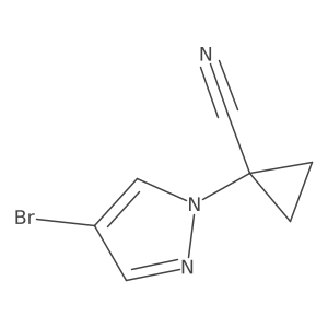 1-(4-Bromopyrazol-1-yl)cyclopropane-1-carbonitrile结构式