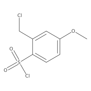 2-(Chloromethyl)-4-methoxybenzenesulfonyl chloride结构式