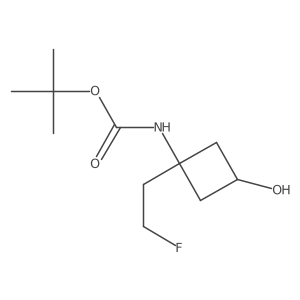 Tert-butyl N-[1-(2-fluoroethyl)-3-hydroxycyclobutyl]carbamate Structure