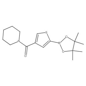 4-(Piperidinocarbonyl)thiophene-2-boronic acid pinacol ester结构式