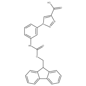 1-[3-({[(9H-fluoren-9-yl)methoxy]carbonyl}amino)phenyl]-1H-1,2,3-triazole-4-carboxylic acid结构式