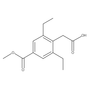 2-[2,6-Diethyl-4-(methoxycarbonyl)phenyl]acetic acid Structure